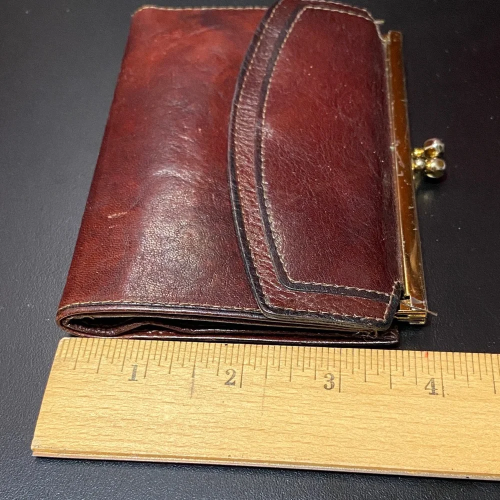 Vintage Bosca Brown full grain hide Leather Wallet